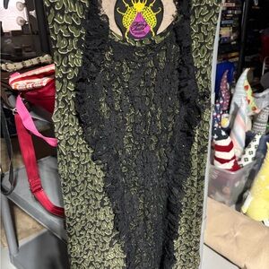 Stylish Black and Green Women's Blouse